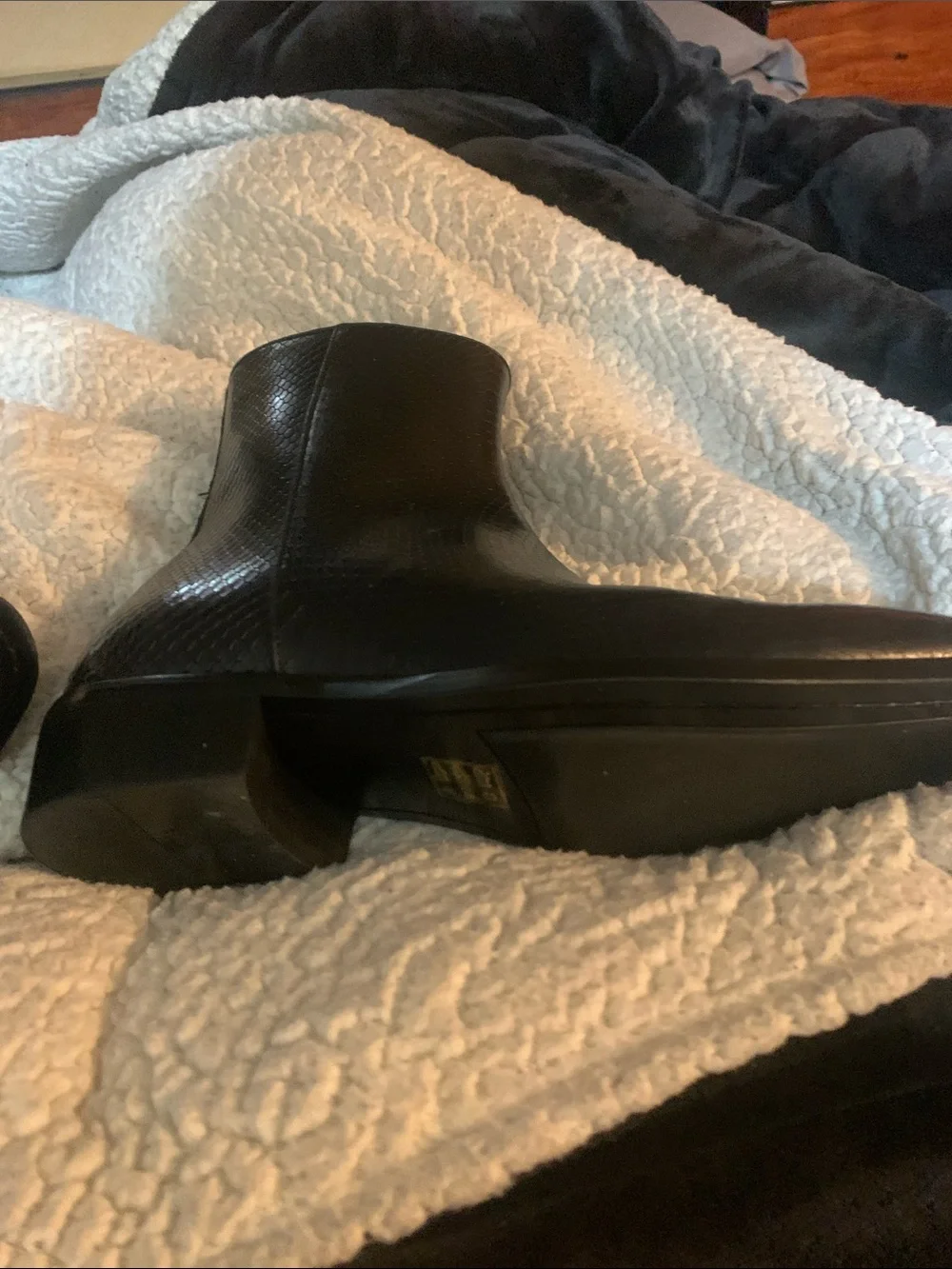 Aldo Black Textured Leather Chukka Boots